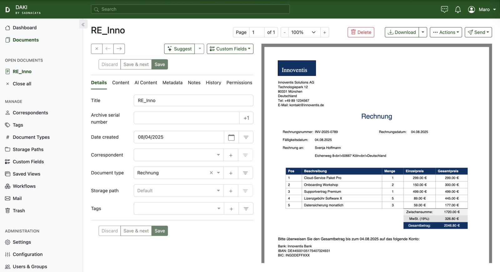 Datenmigration Schritt 5